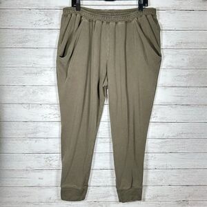 Free People High Elastic Pull Waist  Sweatpants Joggers Olive L